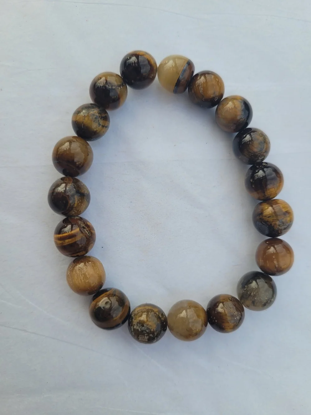 Tiger Eye Beaded Bracelet - Brown
